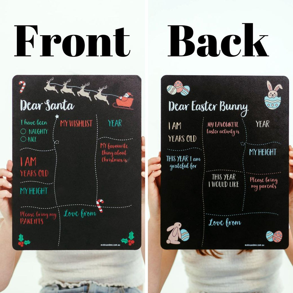 dear santa milestone chalkboard