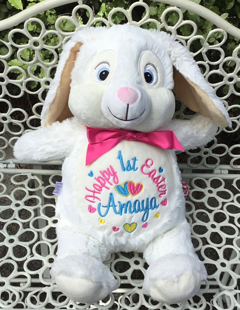 Personalised White Bunny Cubbie - Mikki and Me Kids